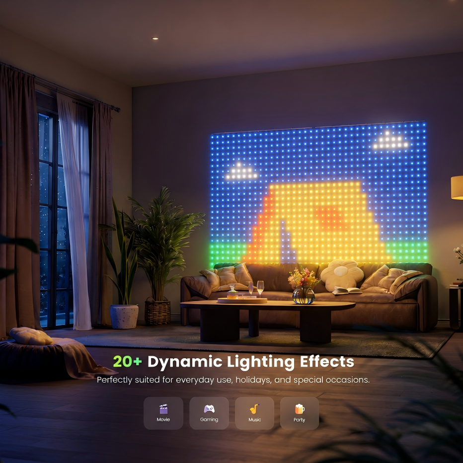 Yeelight Curtain Lights smart RGBIC 1.5 × 2m