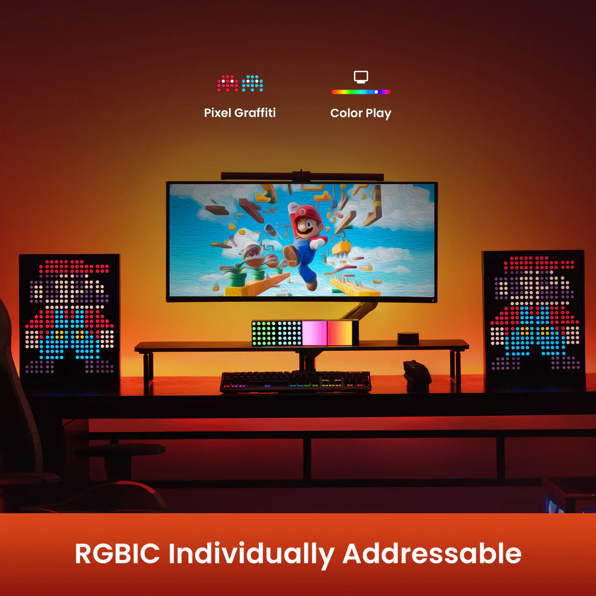 Yeelight Cube Smart Lamp - Light Gaming Cube Matrix - Rooted Base