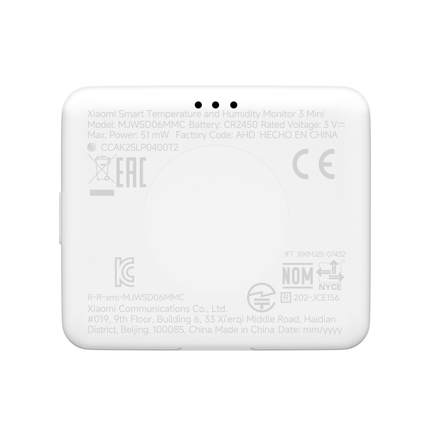 Xiaomi Smart Temperature and Humidity Monitor 3 Mini - Class C
