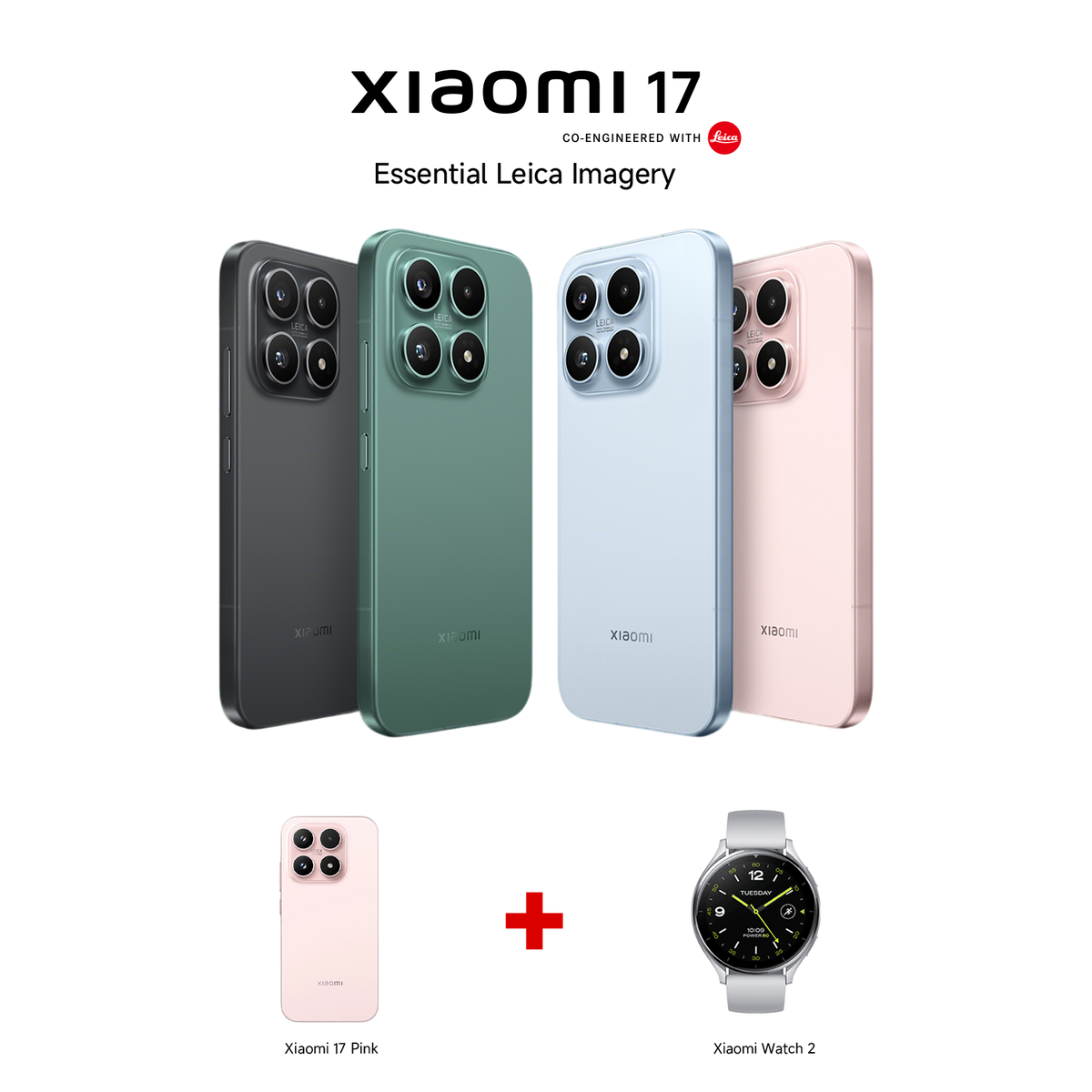 Xiaomi 17 Pink 12GB RAM 512GB ROM+Xiaomi Watch 2 Bundle