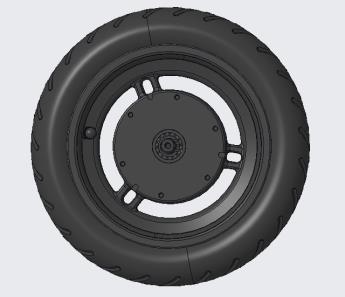 Electric Scooter Rear Wheel-Black