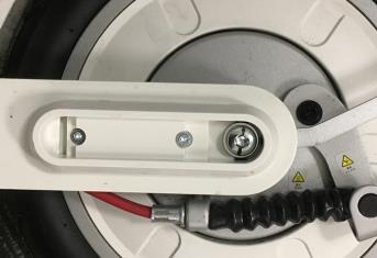 Rear fork reflector mounting seat-White