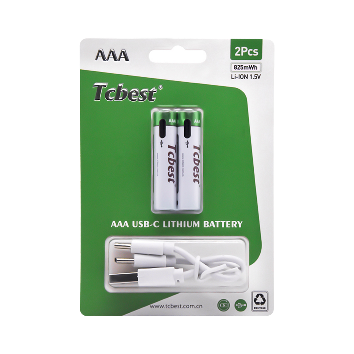 USB-C Rechargeable Lithium Batteries – AAA, AA, C, D & 9V