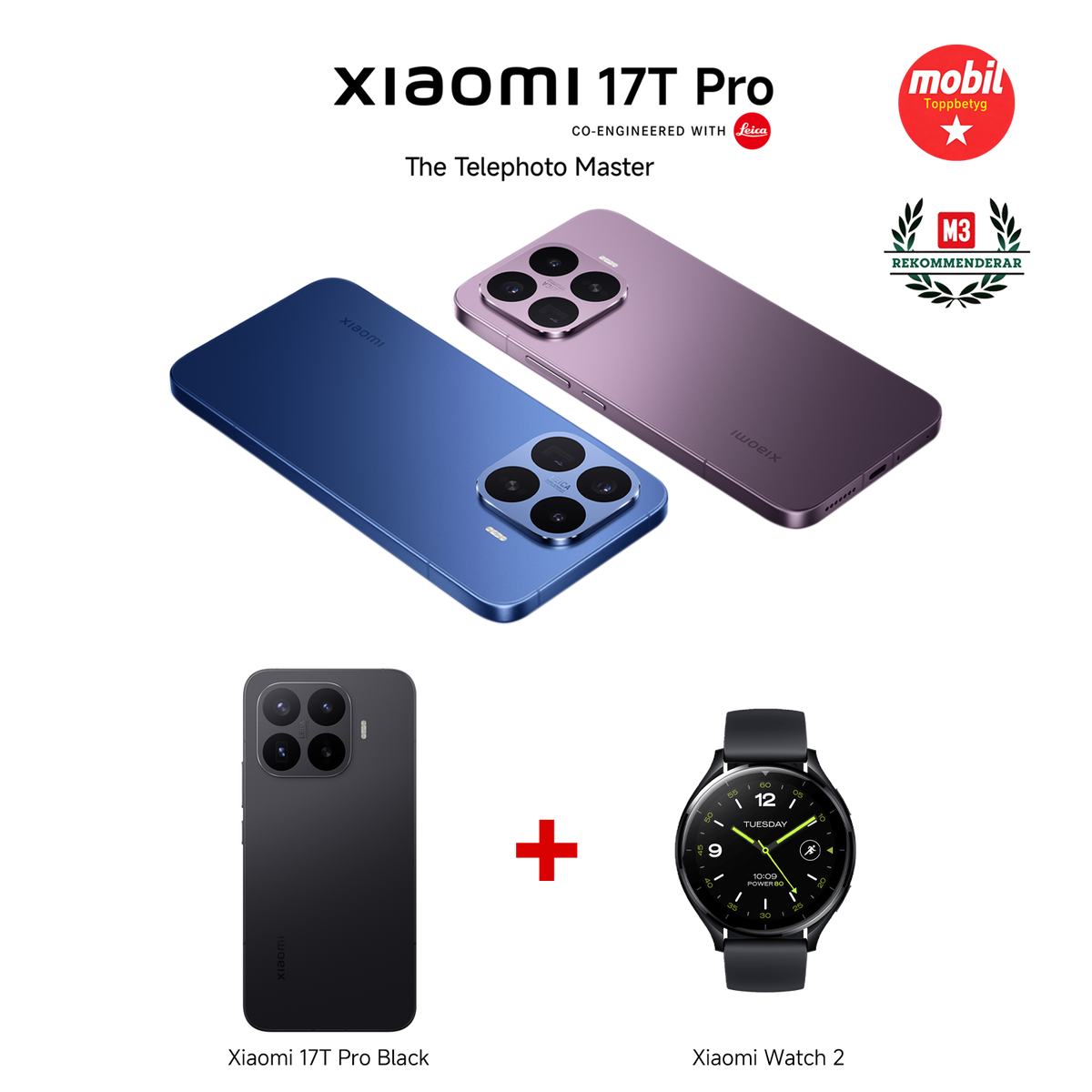 Xiaomi 17T Pro 12GB RAM 512GB ROM + Xiaomi Watch 2 Black