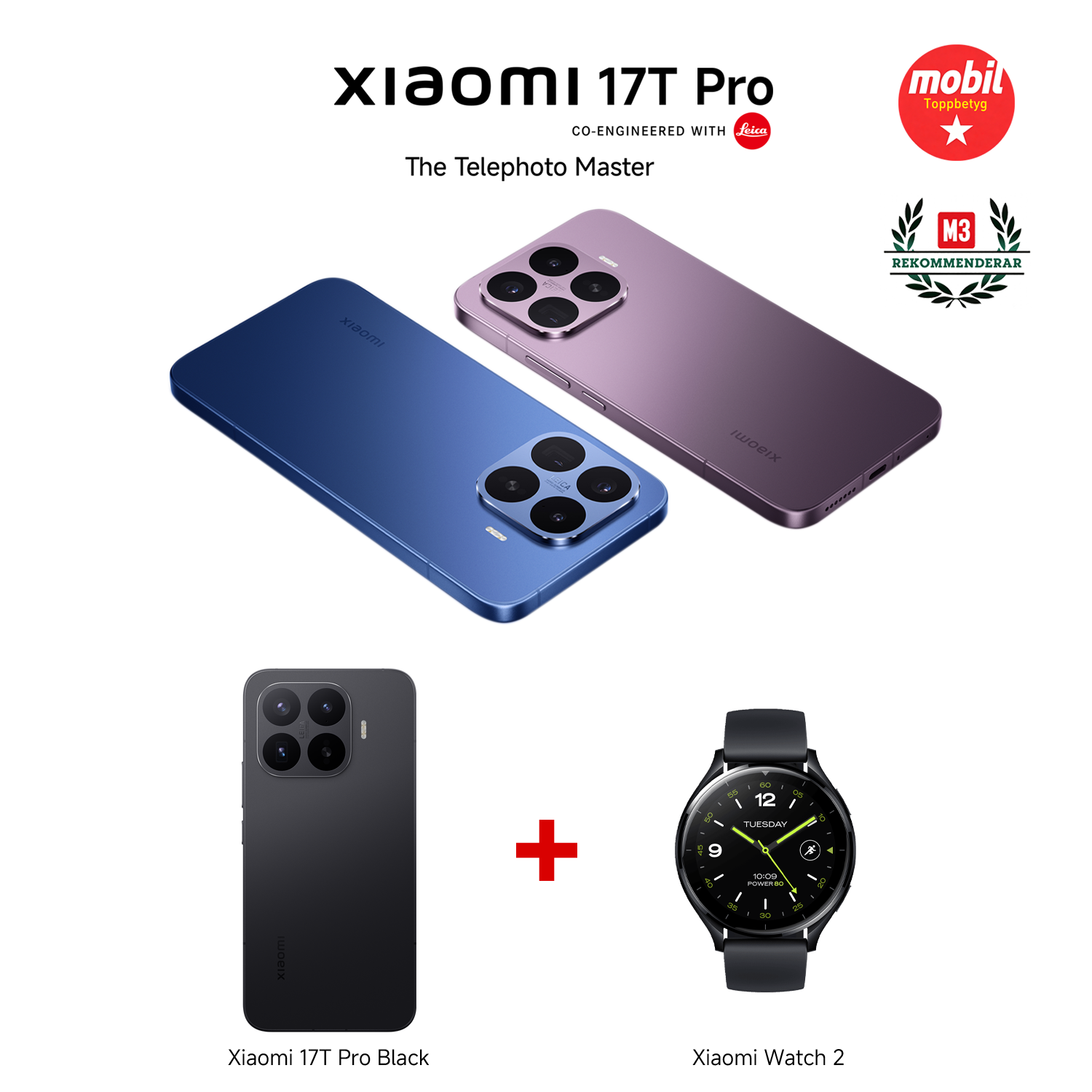 Xiaomi 17T Pro 12GB RAM 512GB ROM + Xiaomi Watch 2 Black