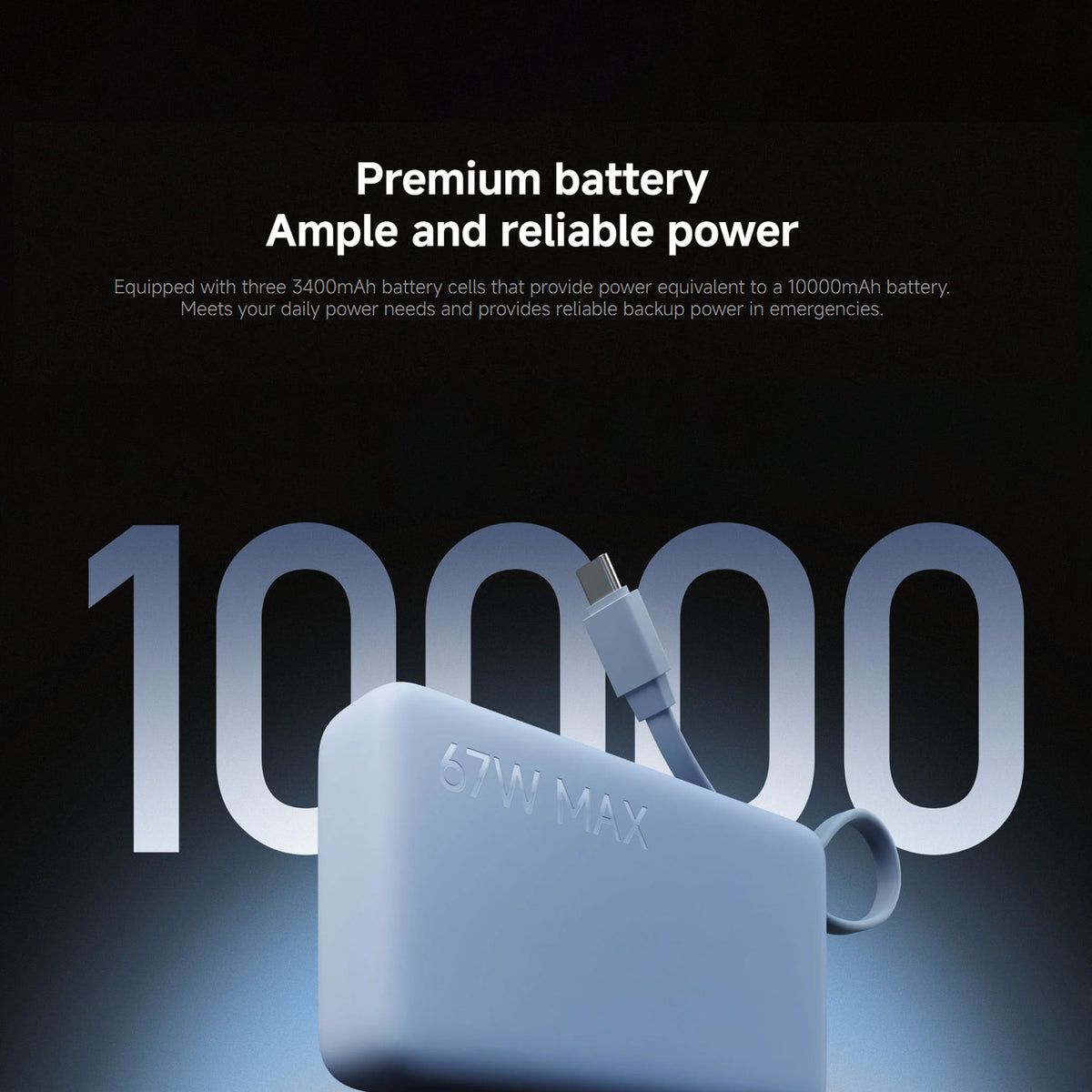 Xiaomi 67W Power Bank 10000 (Integrated Cable)