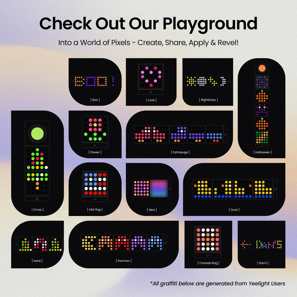 Yeelight Cube Smart Lamp - Light Gaming Cube Matrix - Rooted Base