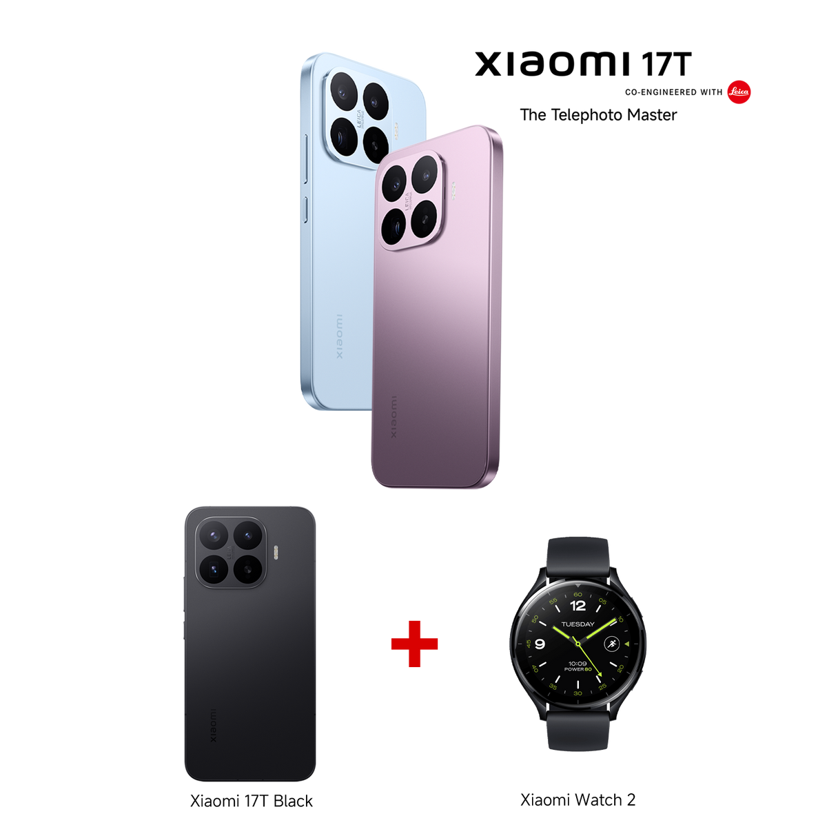 Xiaomi 17T Black 12GB RAM 256GB ROM + Xiaomi Watch 2 Black