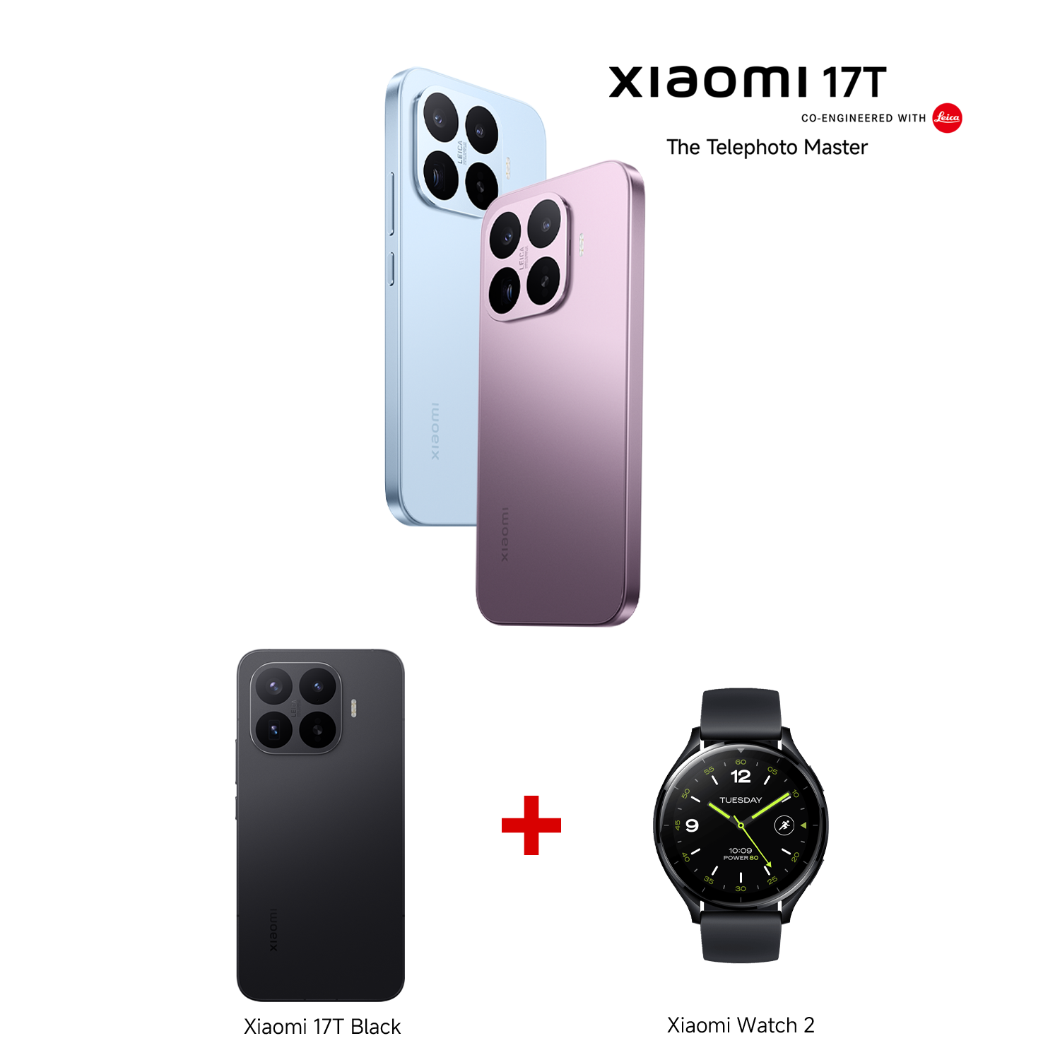 Xiaomi 17T Black 12GB RAM 256GB ROM + Xiaomi Watch 2 Black