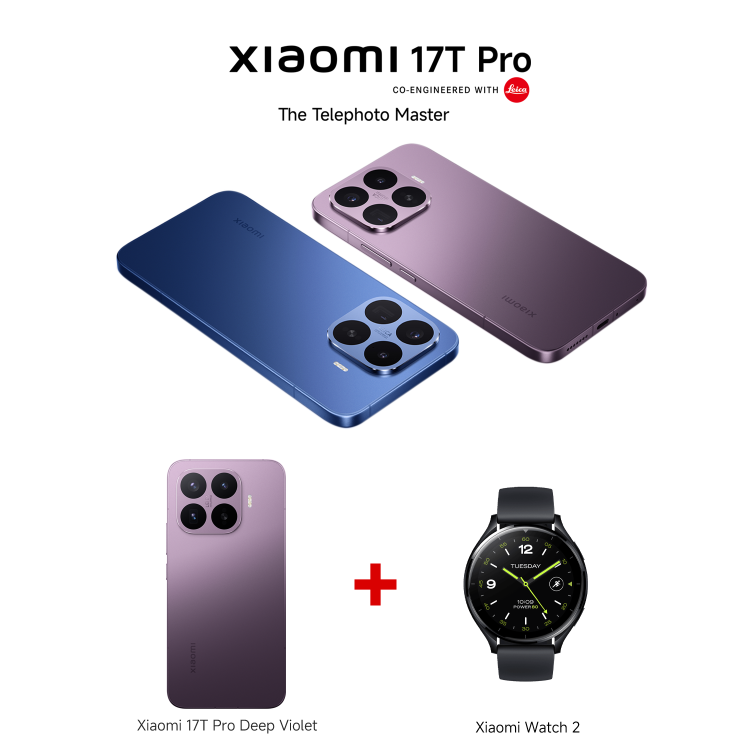 Xiaomi 17T Pro Deep Violet 12GB RAM 512GB ROM + Xiaomi Watch 2 Black