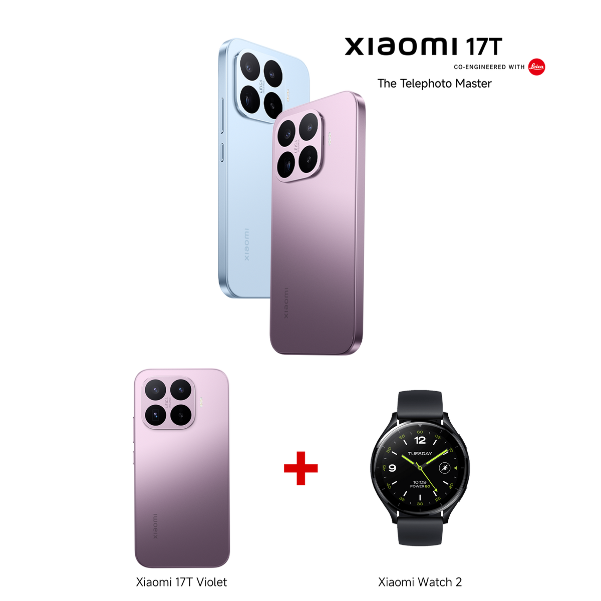 Xiaomi 17T Black 12GB RAM 256GB ROM + Xiaomi Watch 2 Black