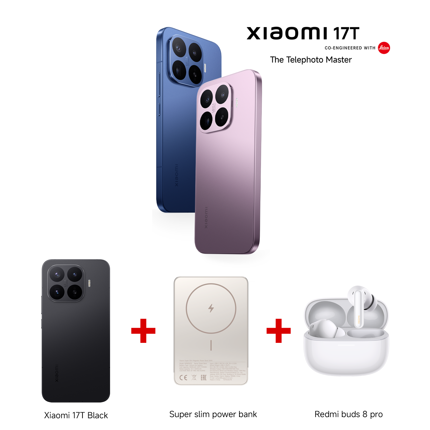 Xiaomi 17T Bundle with Redmi Buds 8 Pro + Super Slim Power Bank