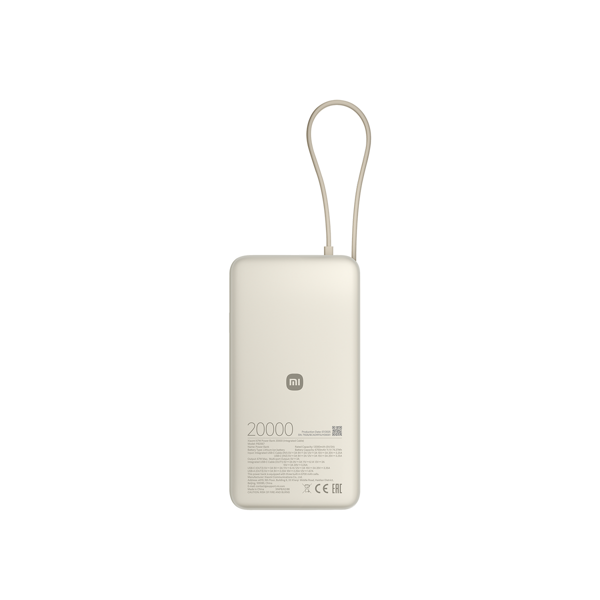 Xiaomi 67W Power Bank 20000 (Integrated Cable)