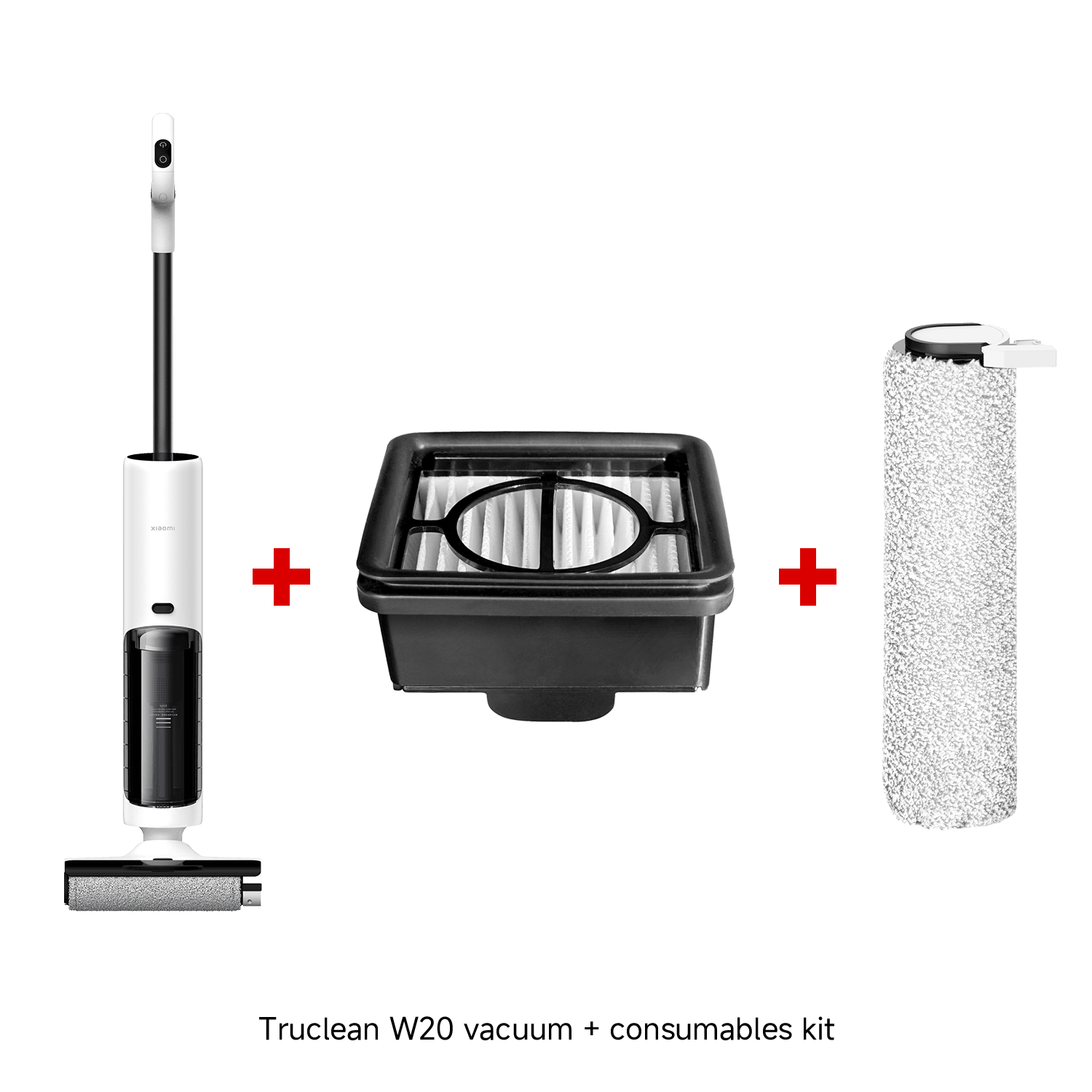 Xiaomi Truclean W20 Wet Dry Vacuum + Truclean W20 Wet Dry Vacuum Filter (2-Pack) + Truclean W20 Wet Dry Vacuum Roller Brushbar