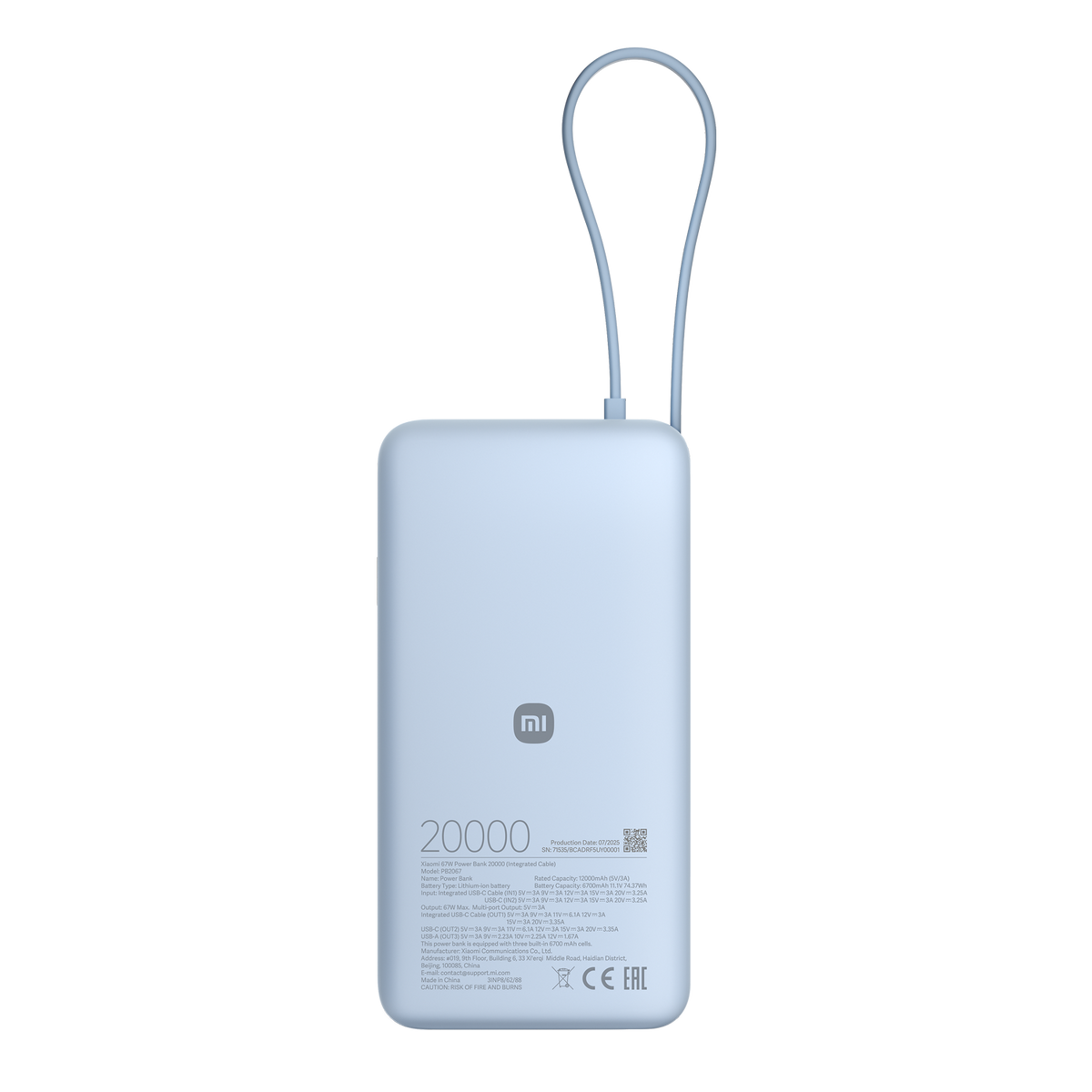 Xiaomi 67W Power Bank 20000 (Integrated Cable)