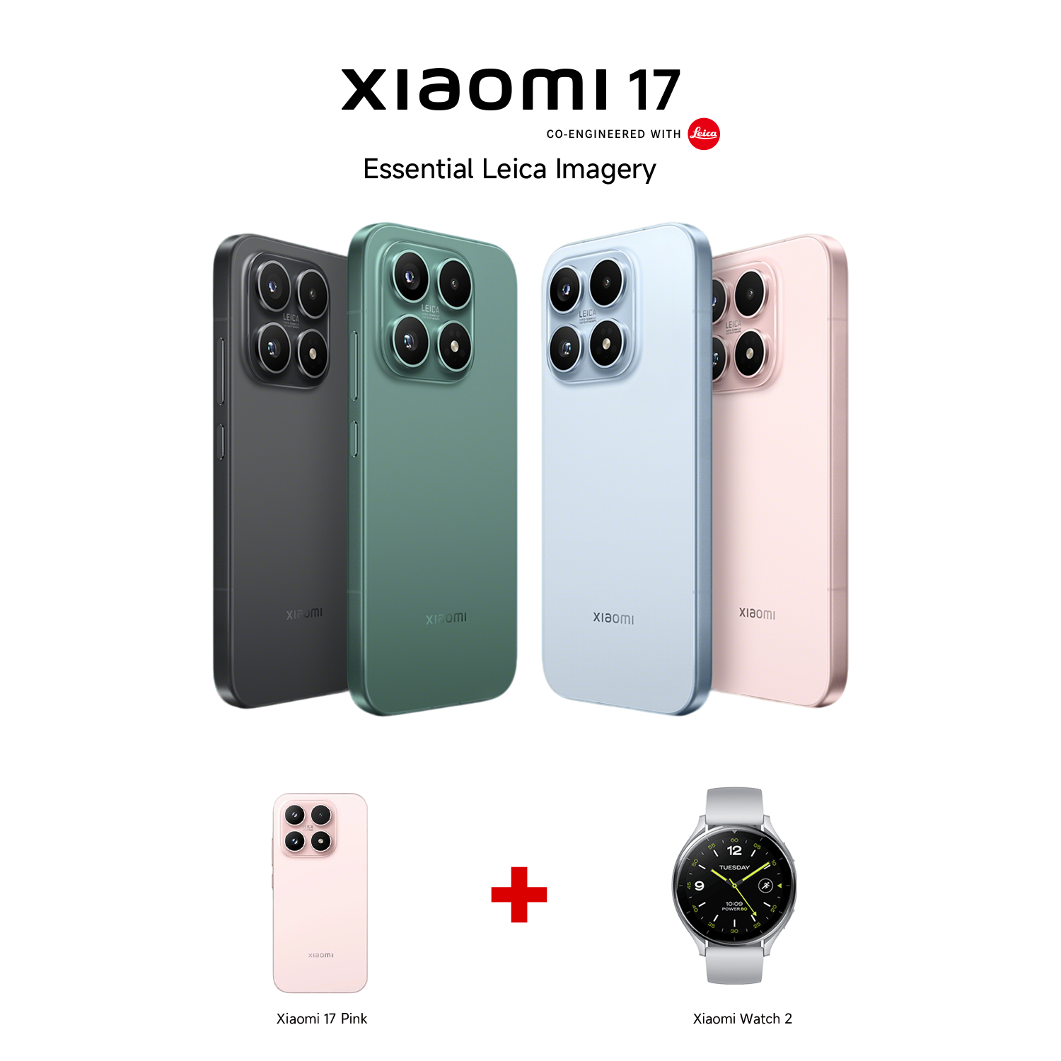 Xiaomi 17 Pink 12GB RAM 512GB ROM+Xiaomi Watch 2 Bundle