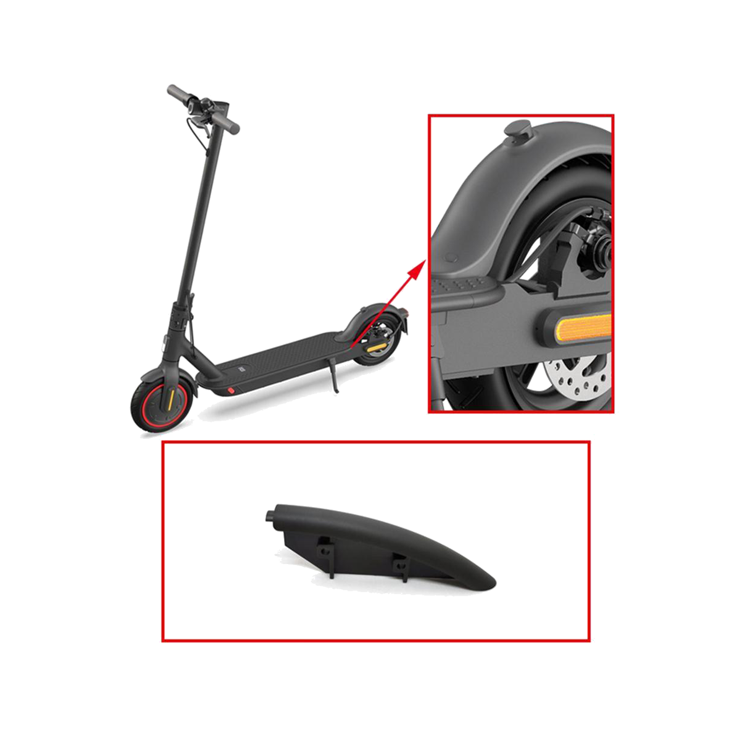 Rear Two Sides Bumper Strip-Mi Electric Scooter Pro 2