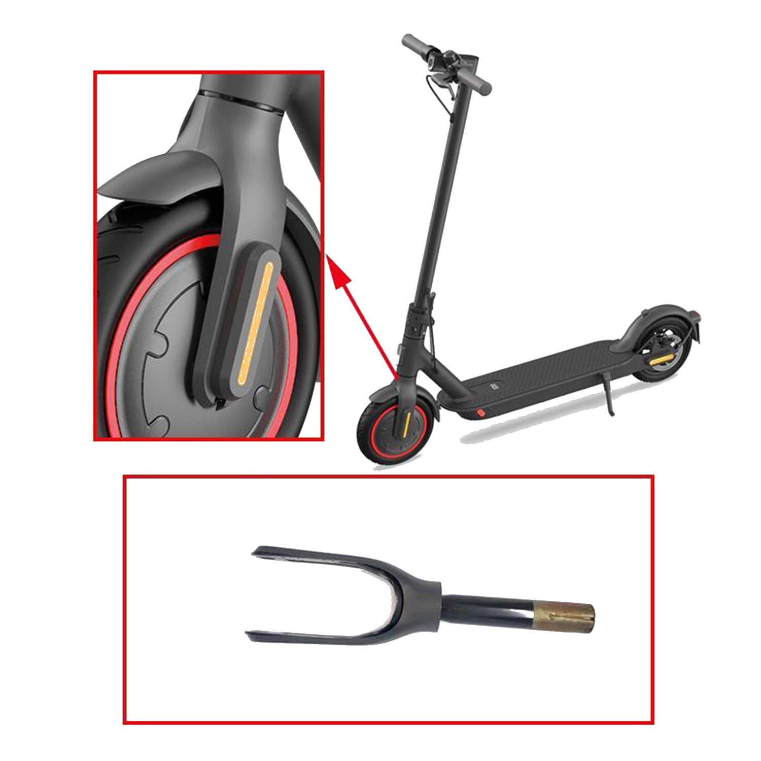 Front Fork-Mi Electric Scooter-Black