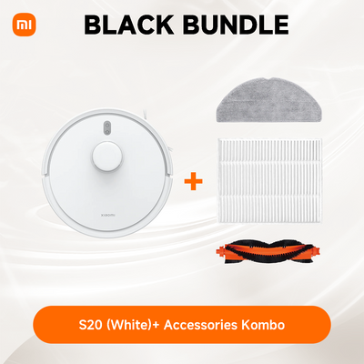 Xiaomi Robot Vacuum S20 (White) EU+ Accessory  Kit Black Bundle
