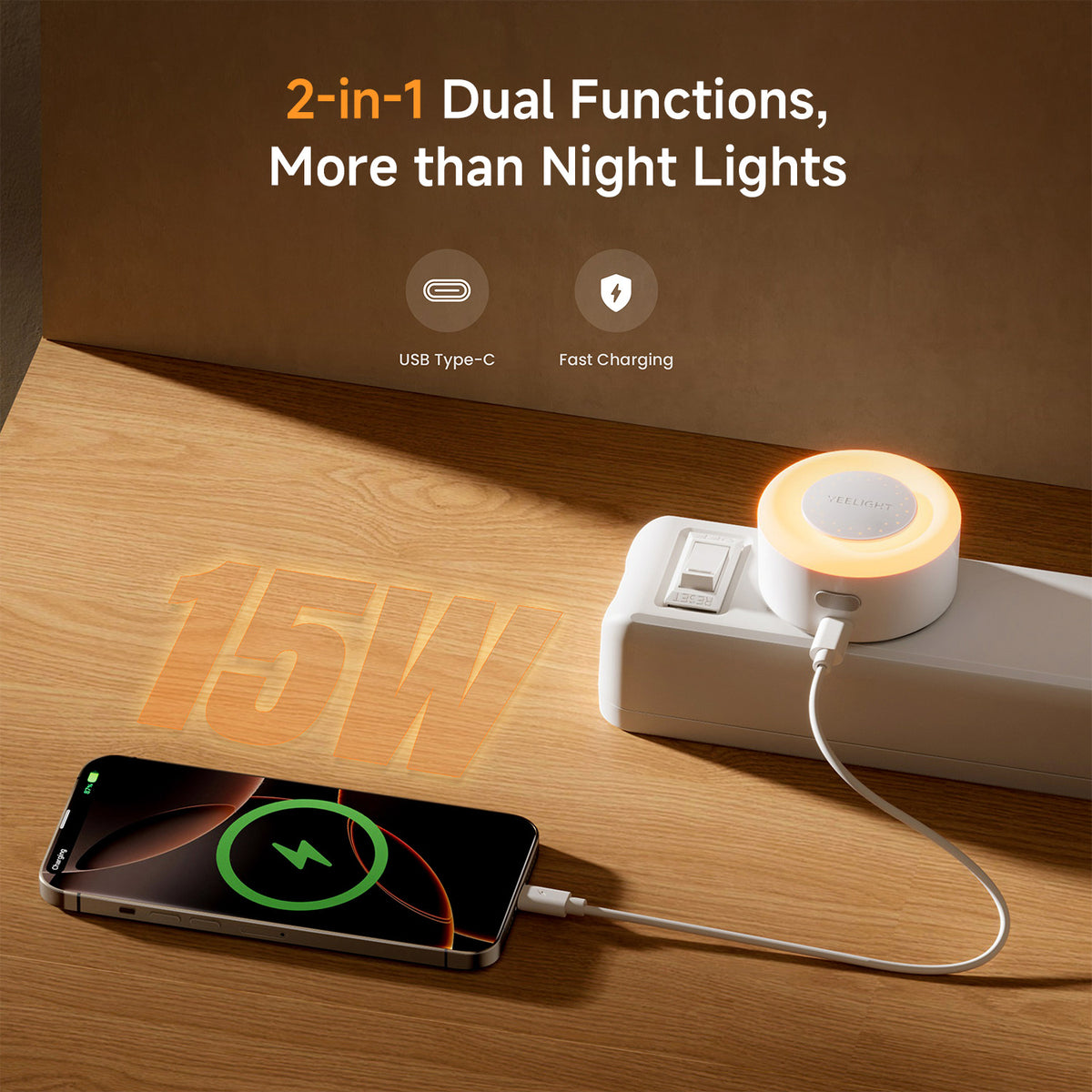 Yeelight USB-C Charger With Nightlight Function - Jelly 4 Plus