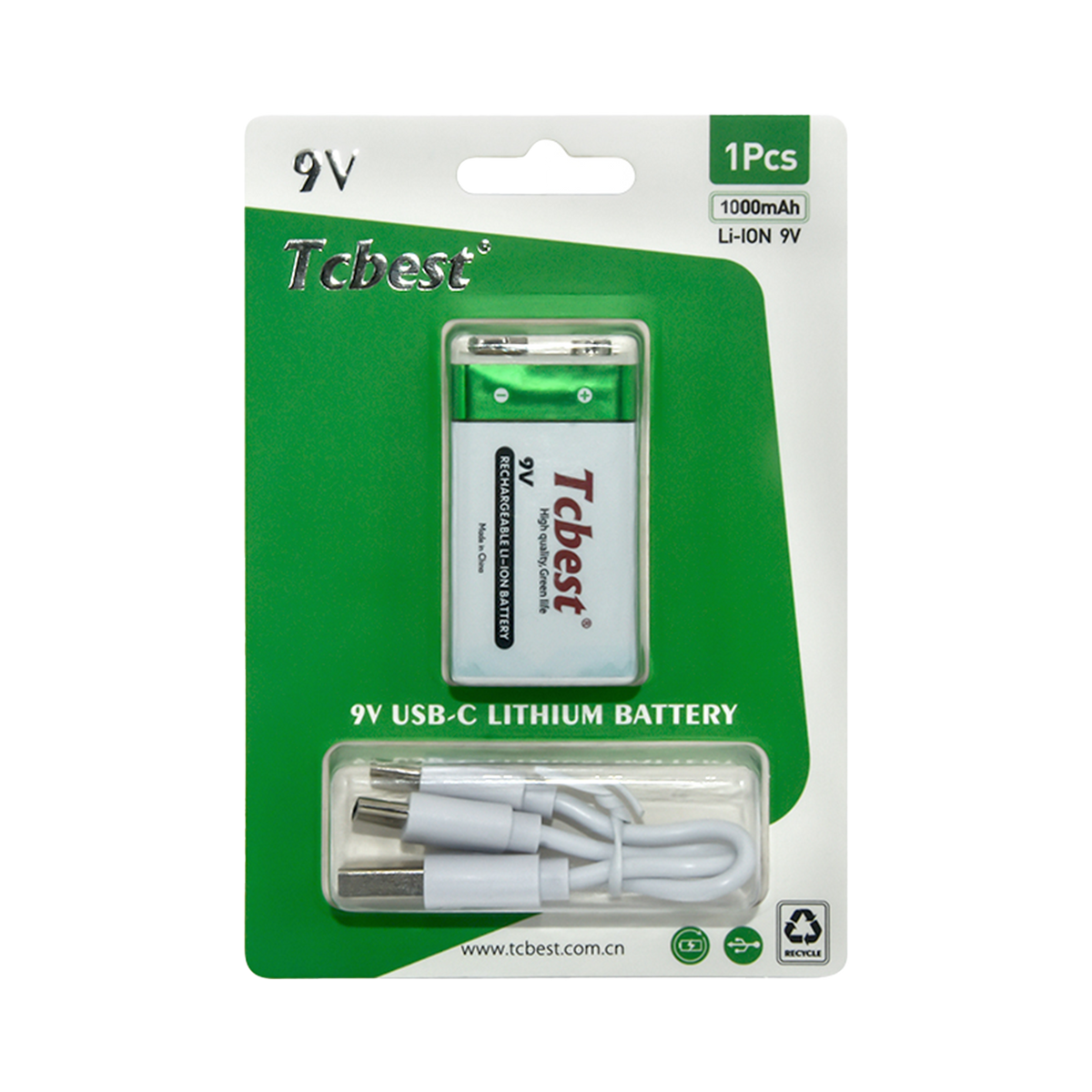 USB-C Rechargeable Lithium Batteries – AAA, AA, C, D &amp; 9V