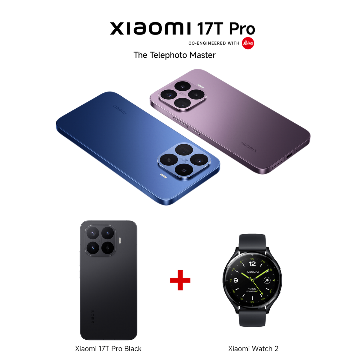 Xiaomi 17T Pro Deep Violet 12GB RAM 512GB ROM + Xiaomi Watch 2 Black