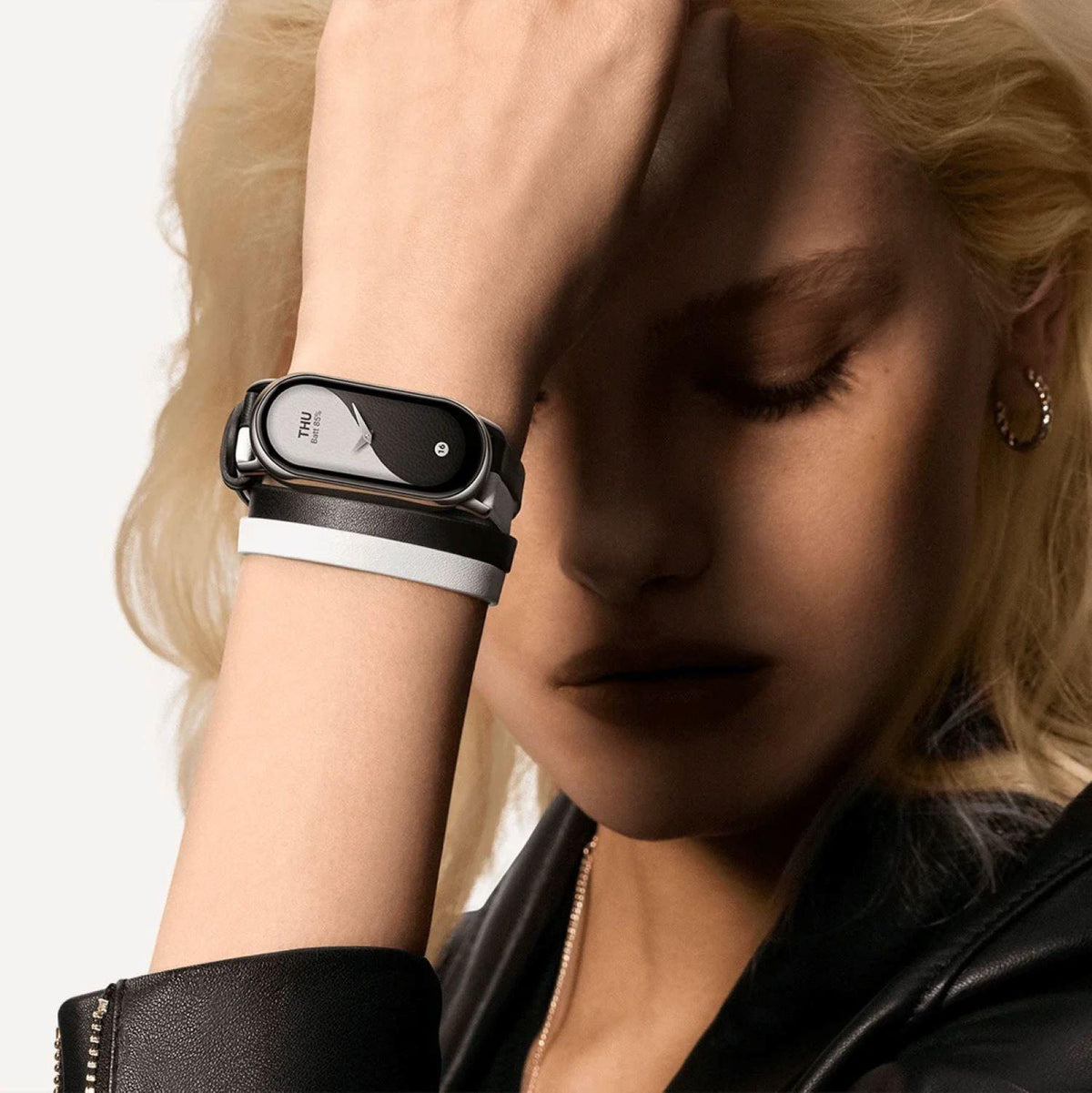 Xiaomi Smart Band 8/9 Double wrap Black and White
