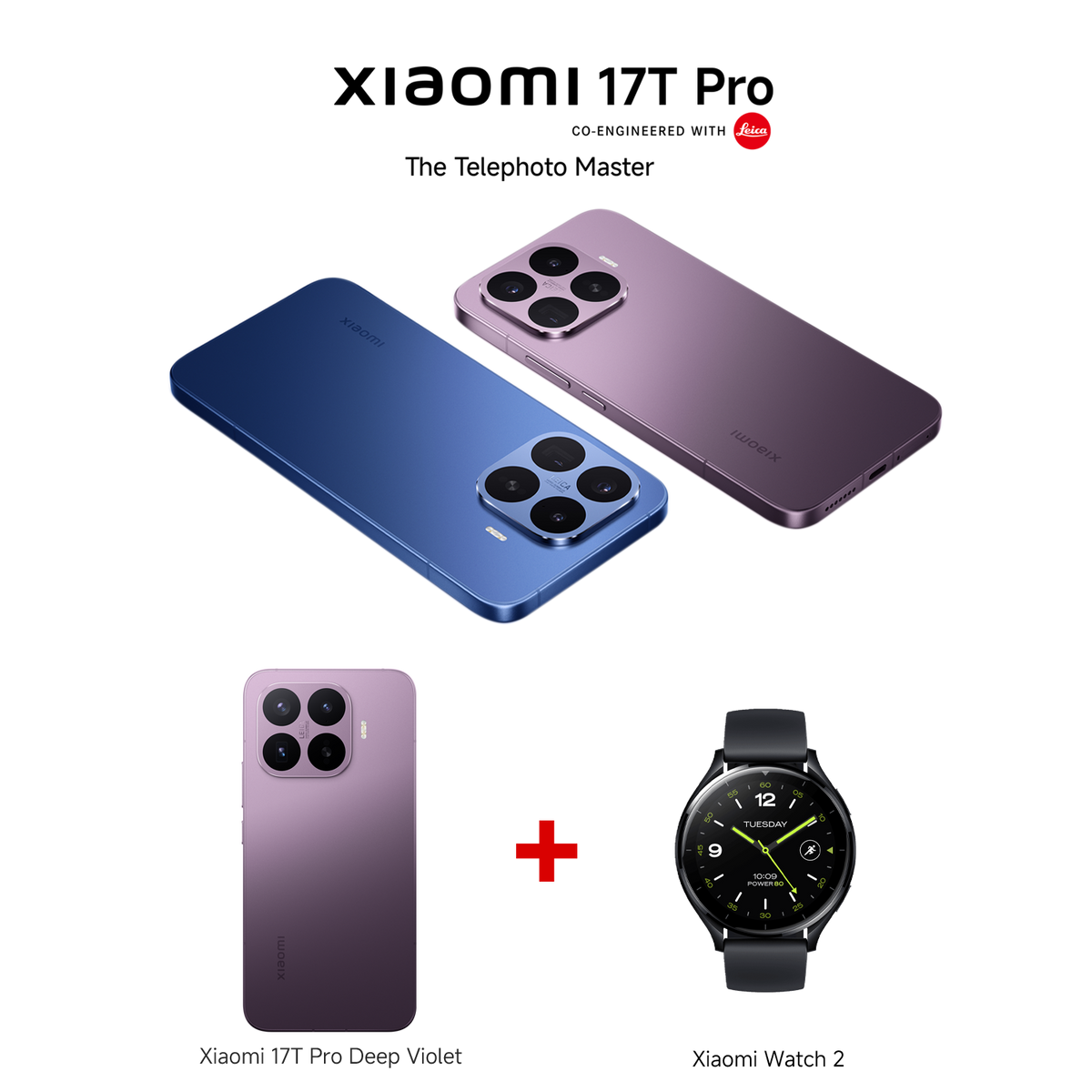 Xiaomi 17T Pro Deep Violet 12GB RAM 512GB ROM + Xiaomi Watch 2 Black