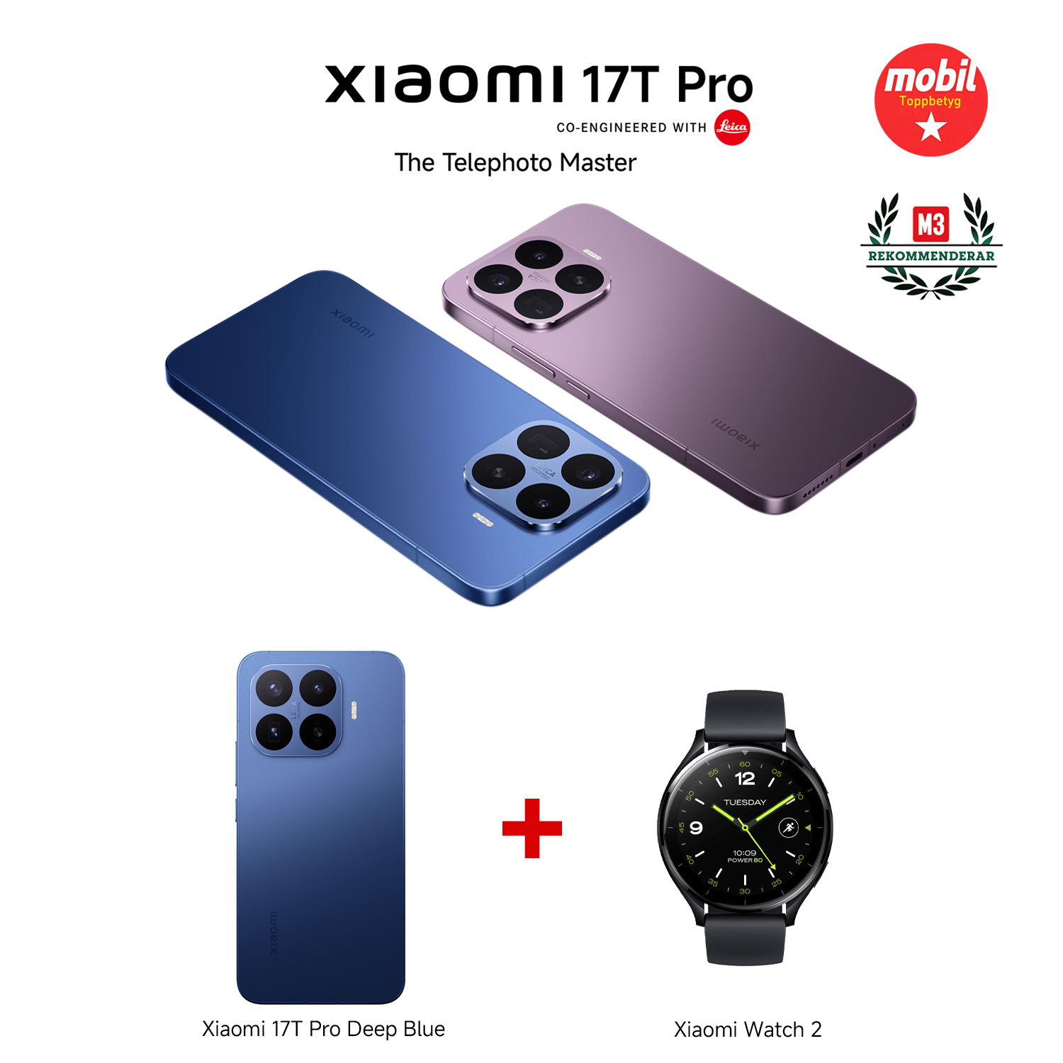 Xiaomi 17T Pro 12GB RAM 512GB ROM + Xiaomi Watch 2 Black